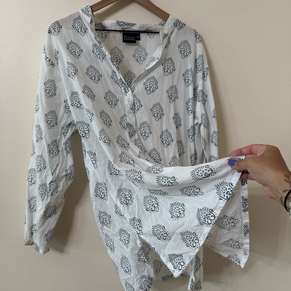 Madison Mathews Tops - MADISON MATHEWS cotton top — size XL